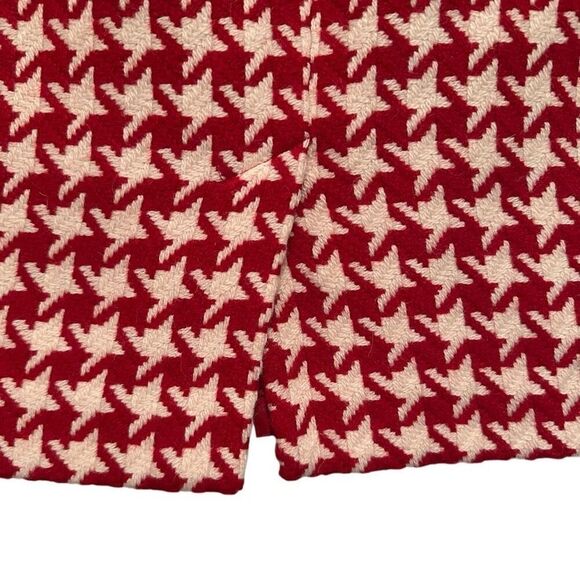 Talbots red & cream houndstooth skirt- size 6 - Picture 4 of 7